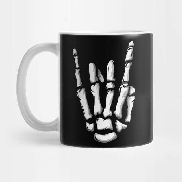 Heavy Metal Rock N' Roll Skeleton Hand by GigibeanCreations